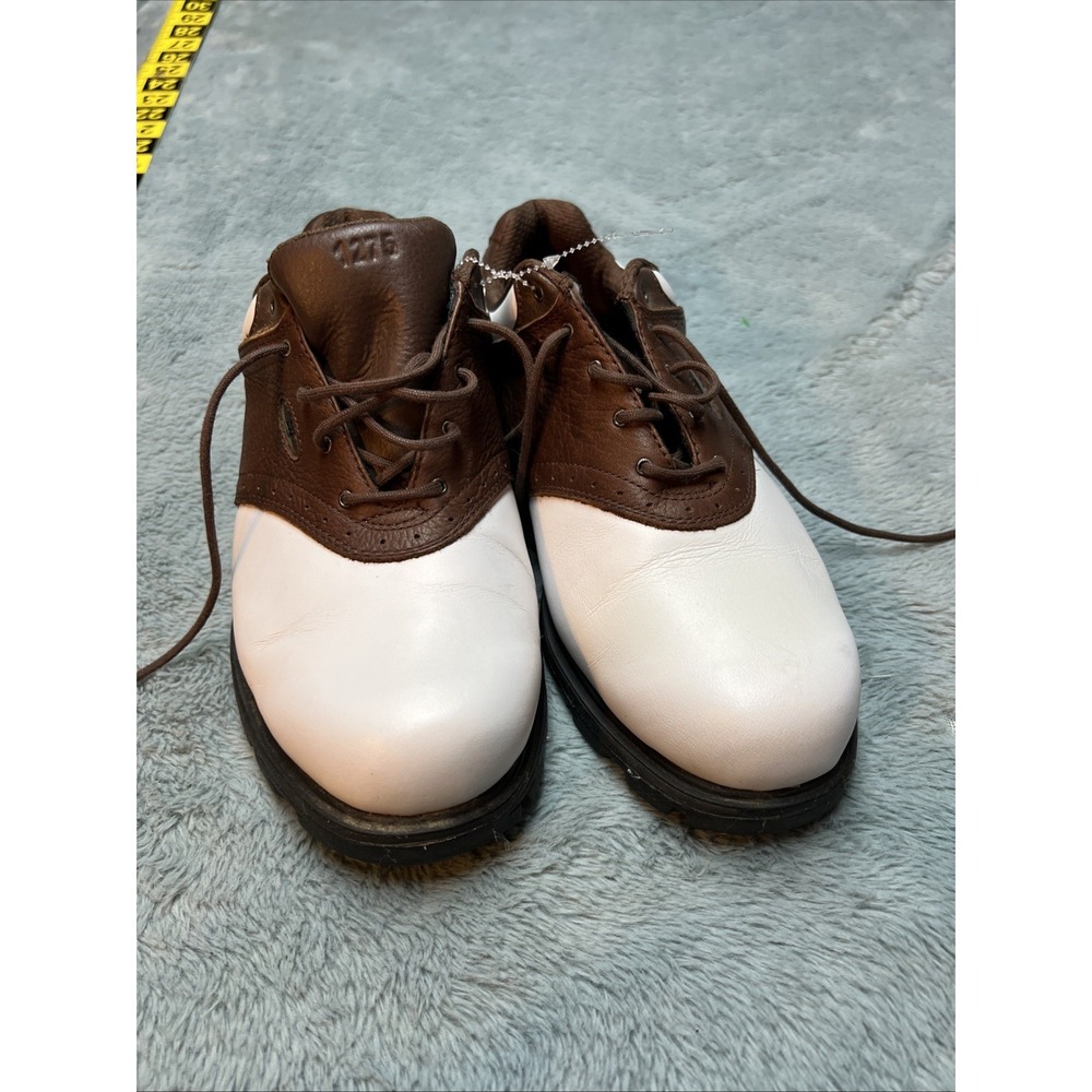 New Balance Men's Golf Spike Shoe, Brown White, Size 8.5 D‎ (MG1275BR)